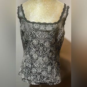 White House Black Market Corset style Sleeveless Top Blouse